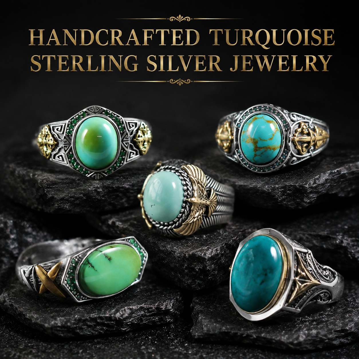 Round Turquoise Sterling Silver Jewelry
