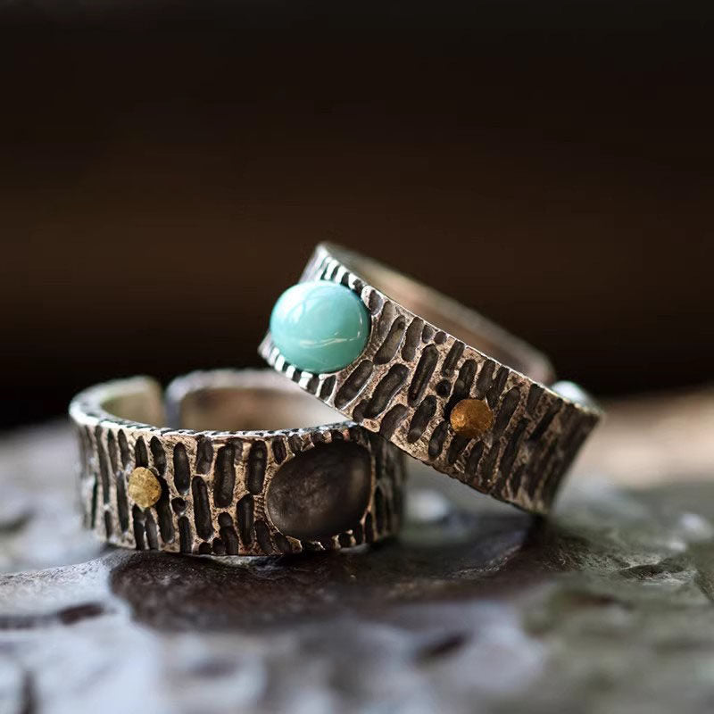 Bague en acier inoxydable en forme de corps 3D