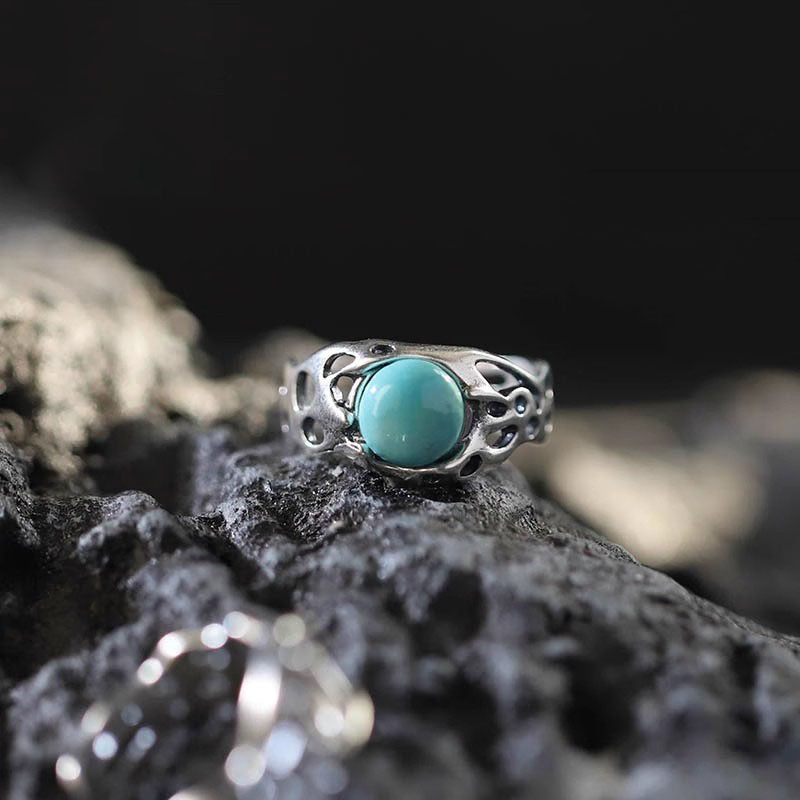 Anillo de acero inoxidable con forma de cuerpo 3D