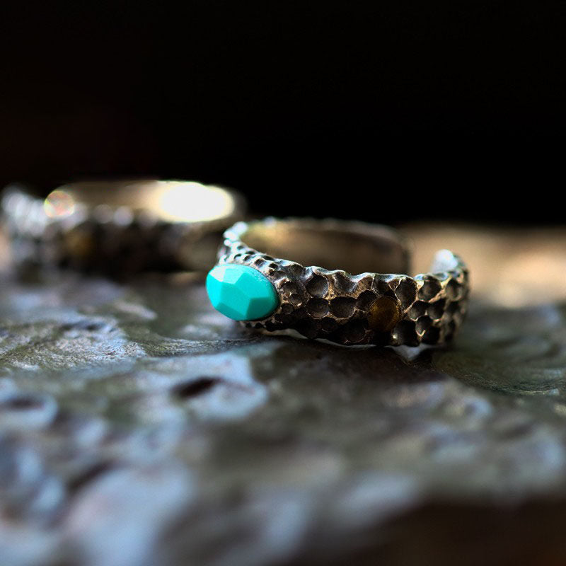 Bague en acier inoxydable en forme de corps 3D