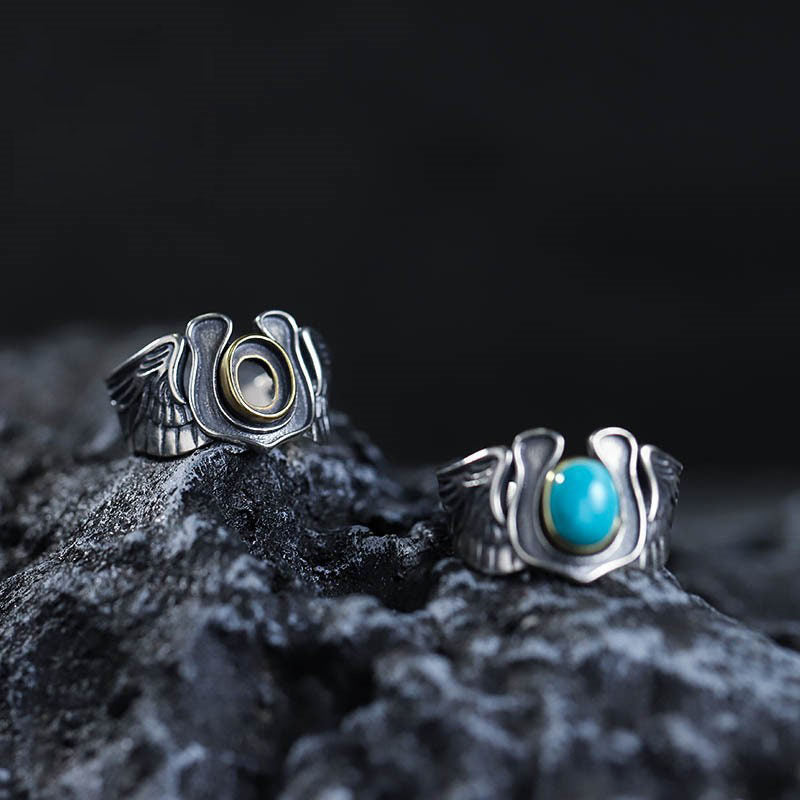 Bague en acier inoxydable en forme de corps 3D