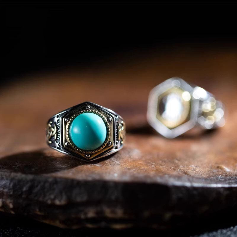 Anillo de acero inoxidable con forma de cuerpo 3D