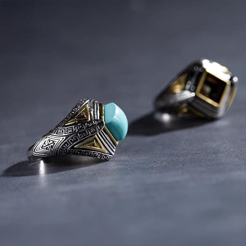 Anillo de acero inoxidable con forma de cuerpo 3D
