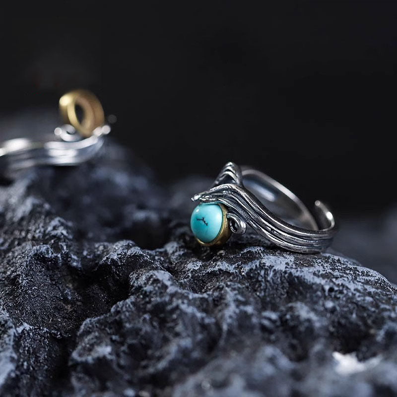 Anillo de acero inoxidable con forma de cuerpo 3D