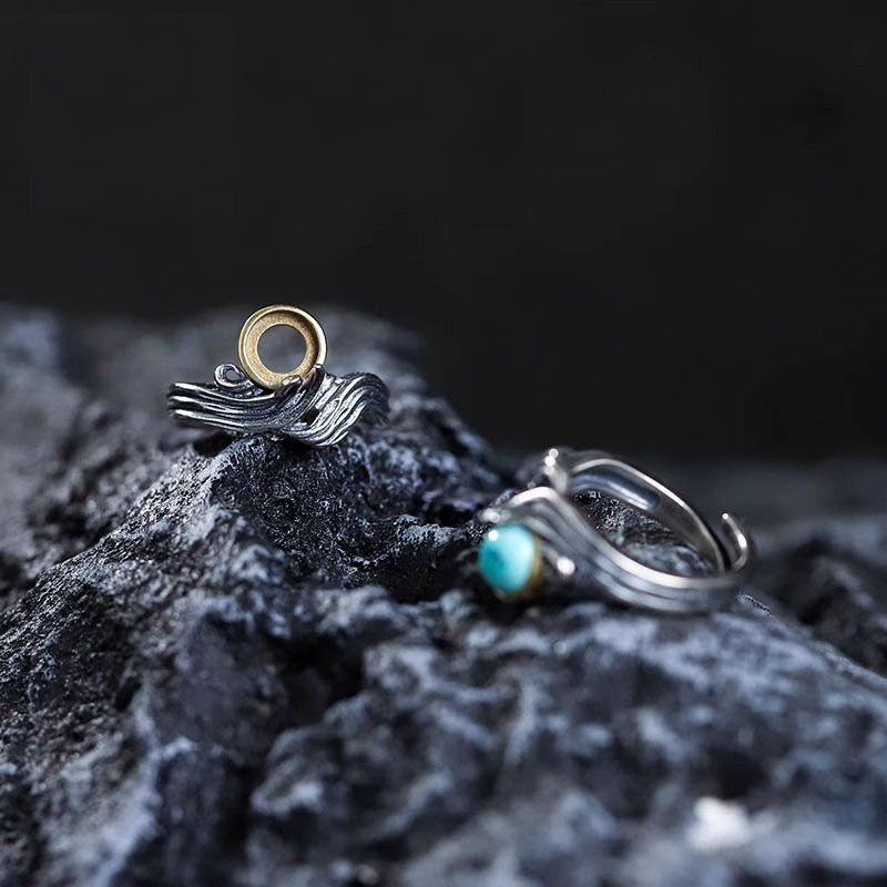 Anillo de acero inoxidable con forma de cuerpo 3D