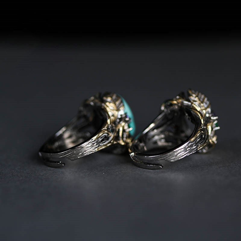 Anillo de acero inoxidable con forma de cuerpo 3D
