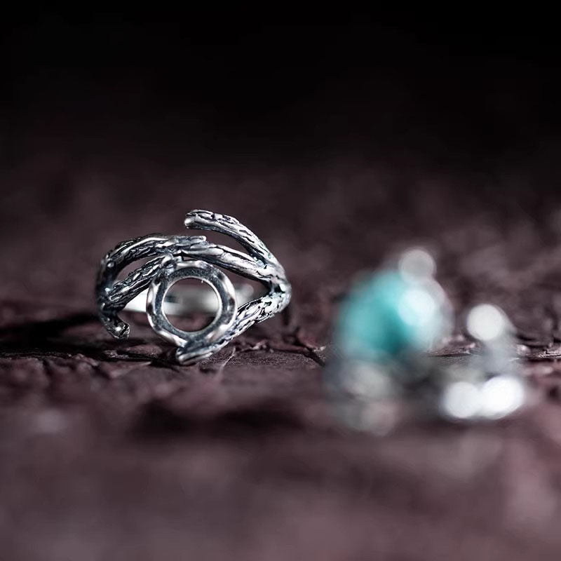 Anillo de acero inoxidable con forma de cuerpo 3D