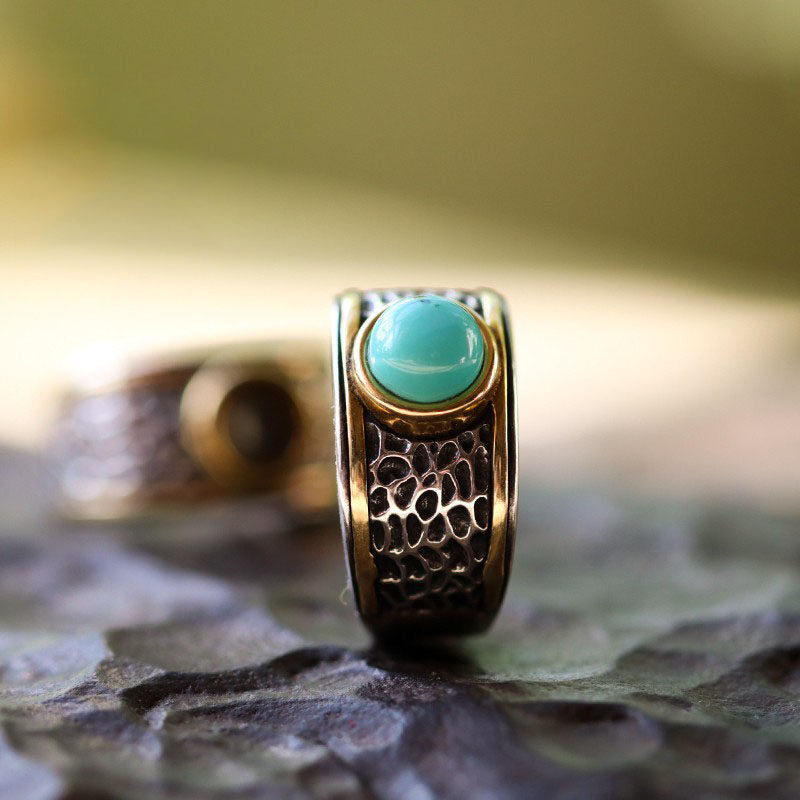 Anillo de acero inoxidable con forma de cuerpo 3D