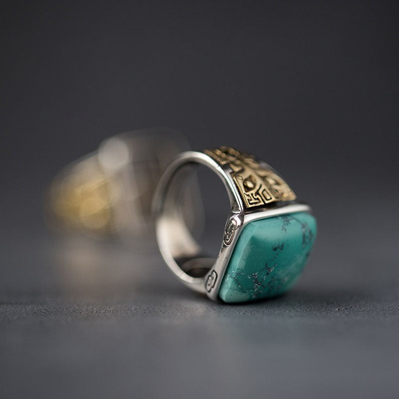 Anillo de acero inoxidable con forma de cuerpo 3D