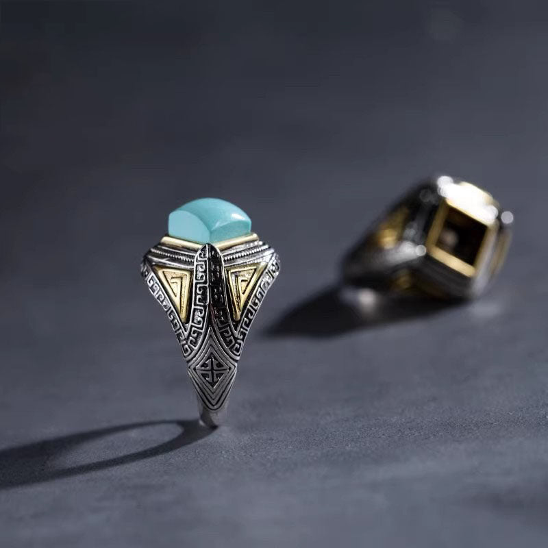 Anillo de acero inoxidable con forma de cuerpo 3D