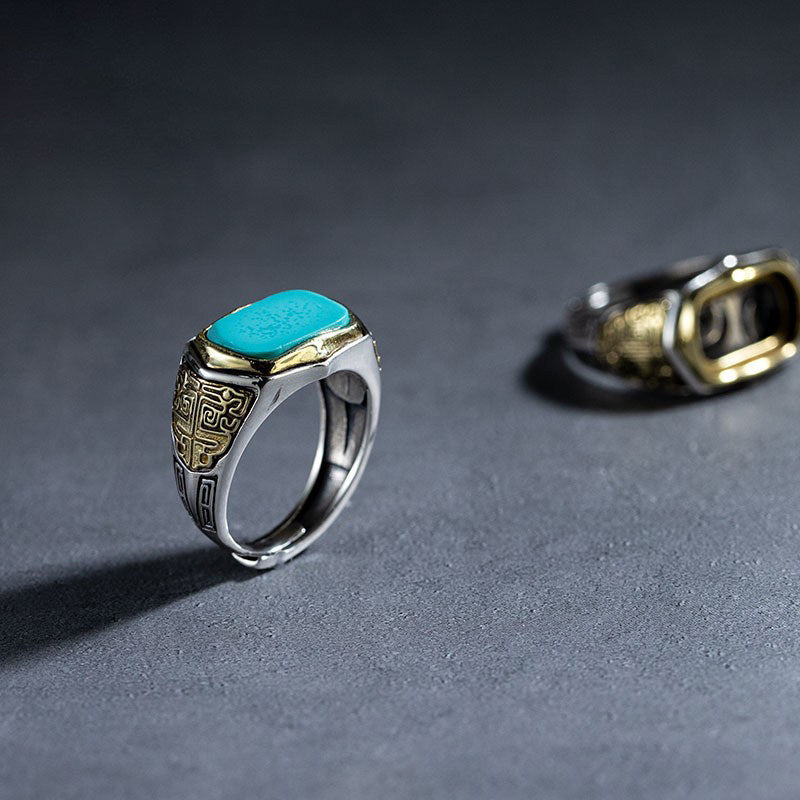 Anillo de acero inoxidable con forma de cuerpo 3D