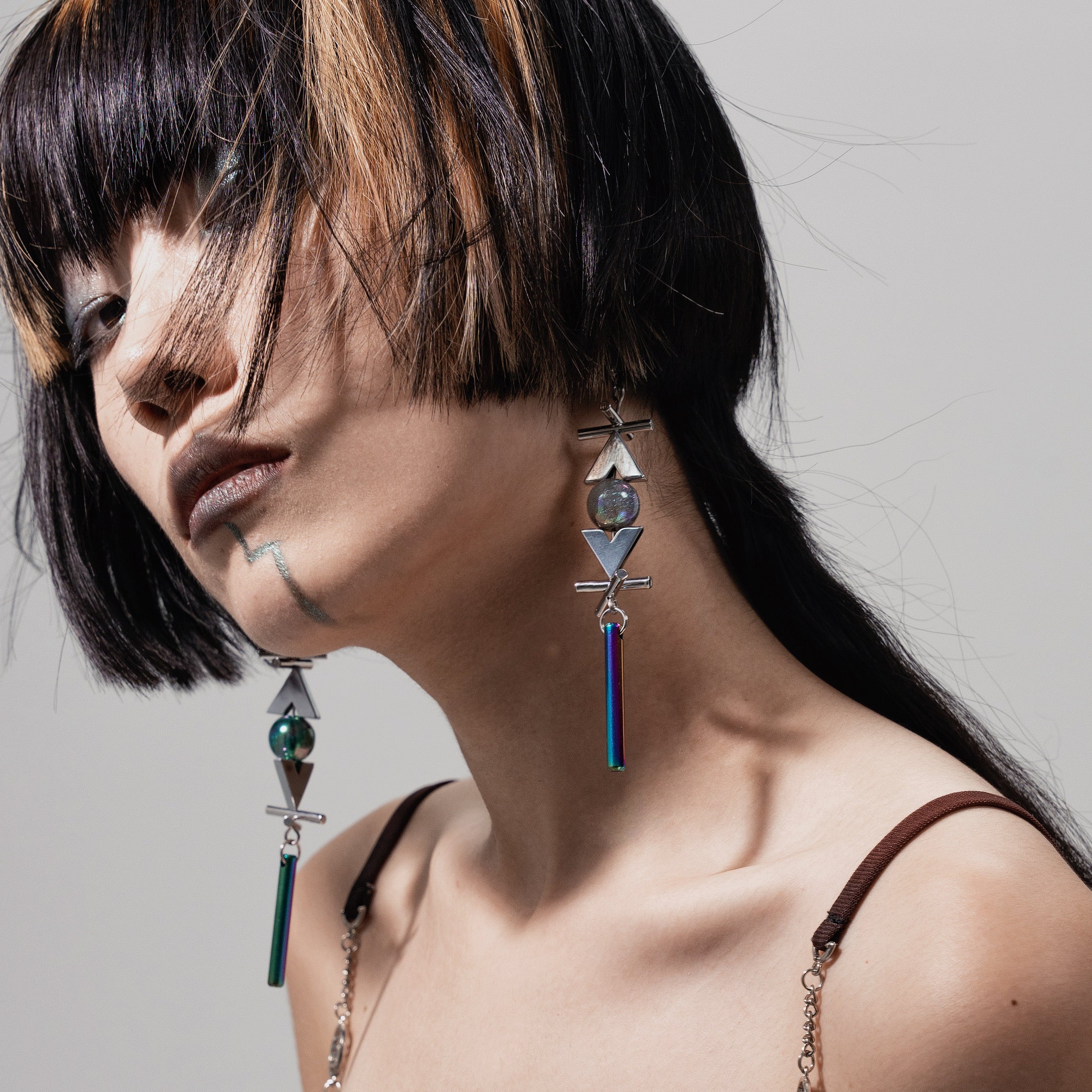 AB Style Geometric Pendant Earrings