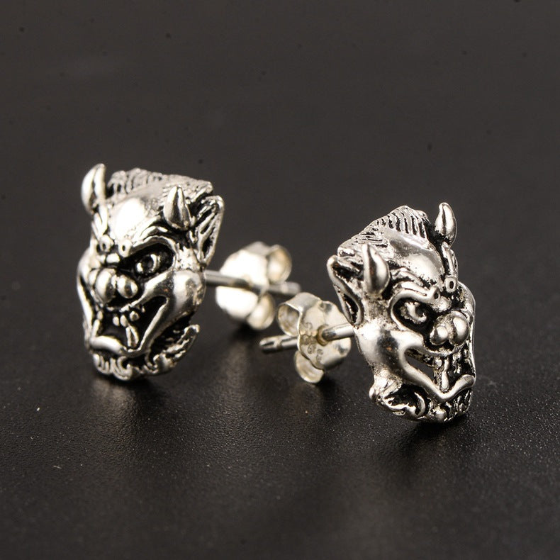 Devil's Mask Stud Earrings
