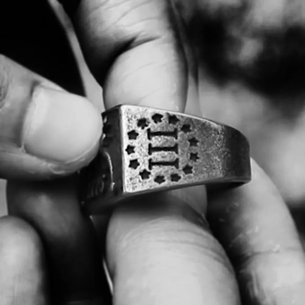 1776 Crossed Guns Stainless Steel Ring VRAFI