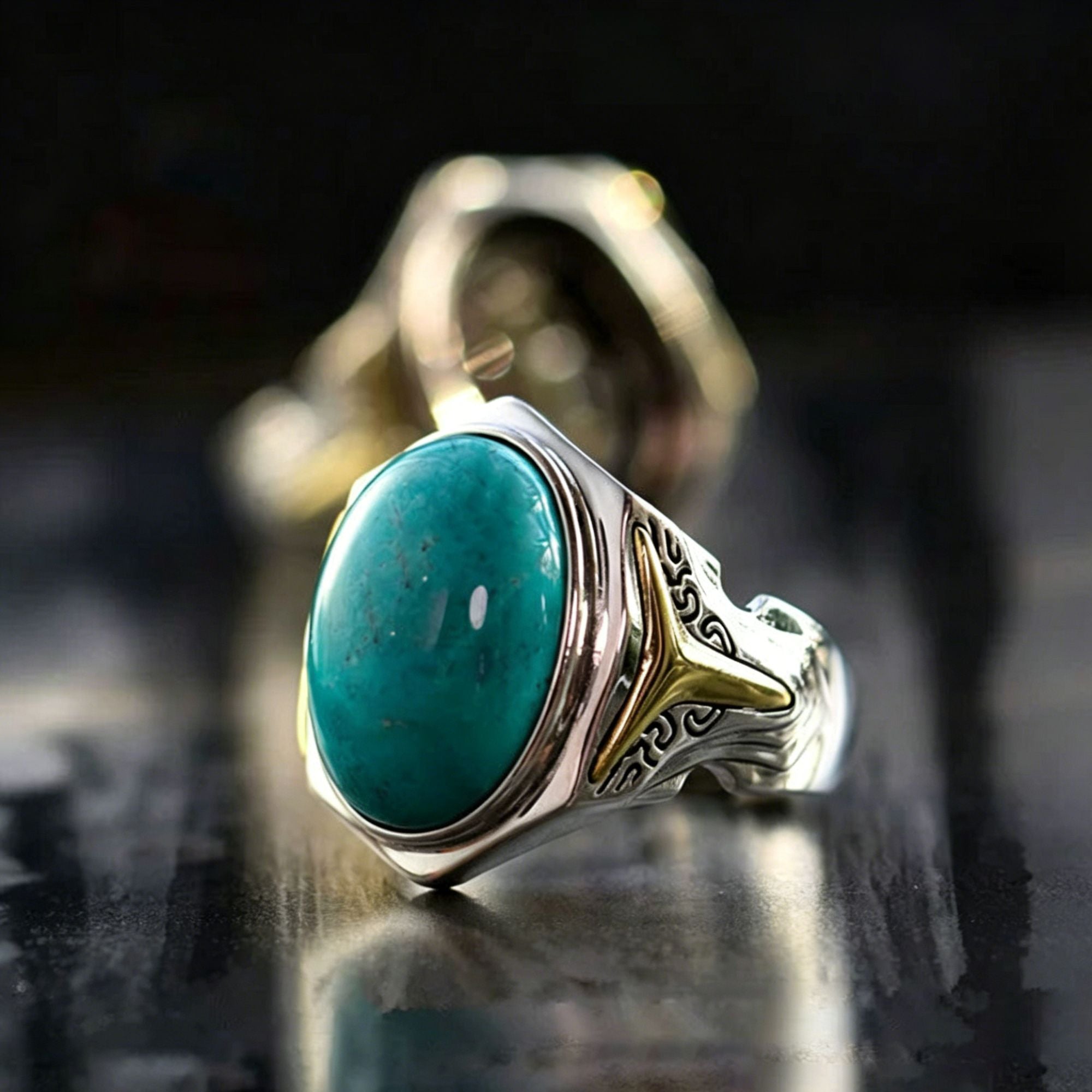 Bague en acier inoxydable en forme de corps 3D