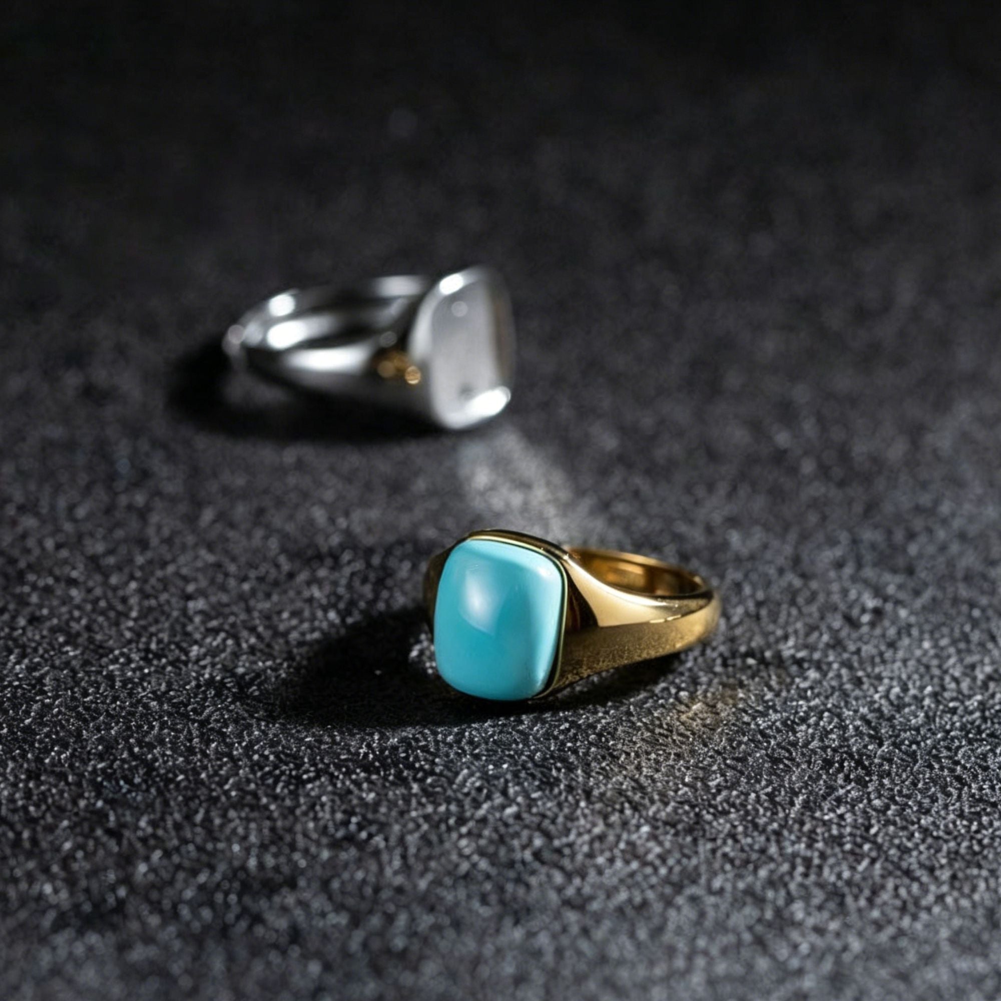 Bague en acier inoxydable en forme de corps 3D