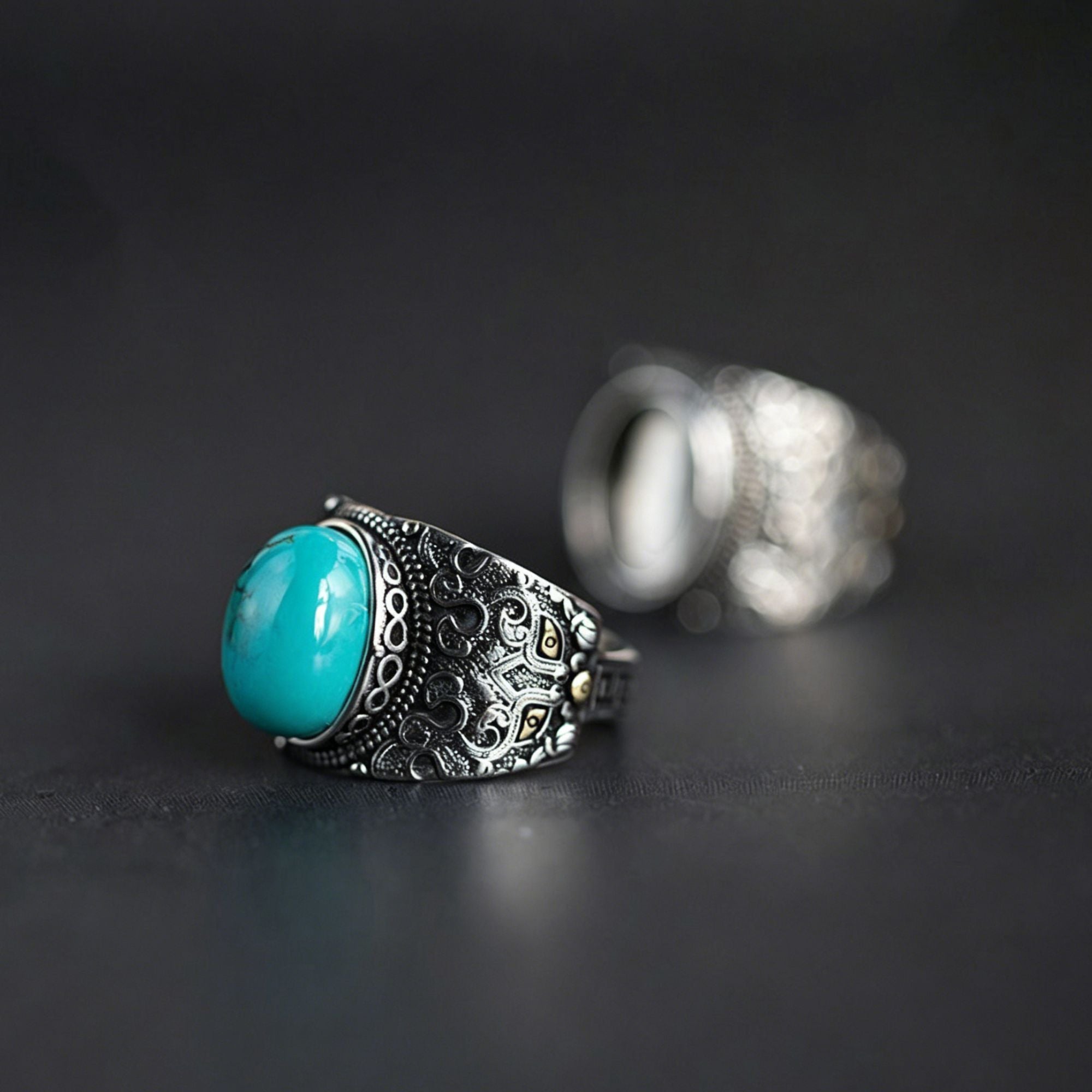 Bague en acier inoxydable en forme de corps 3D