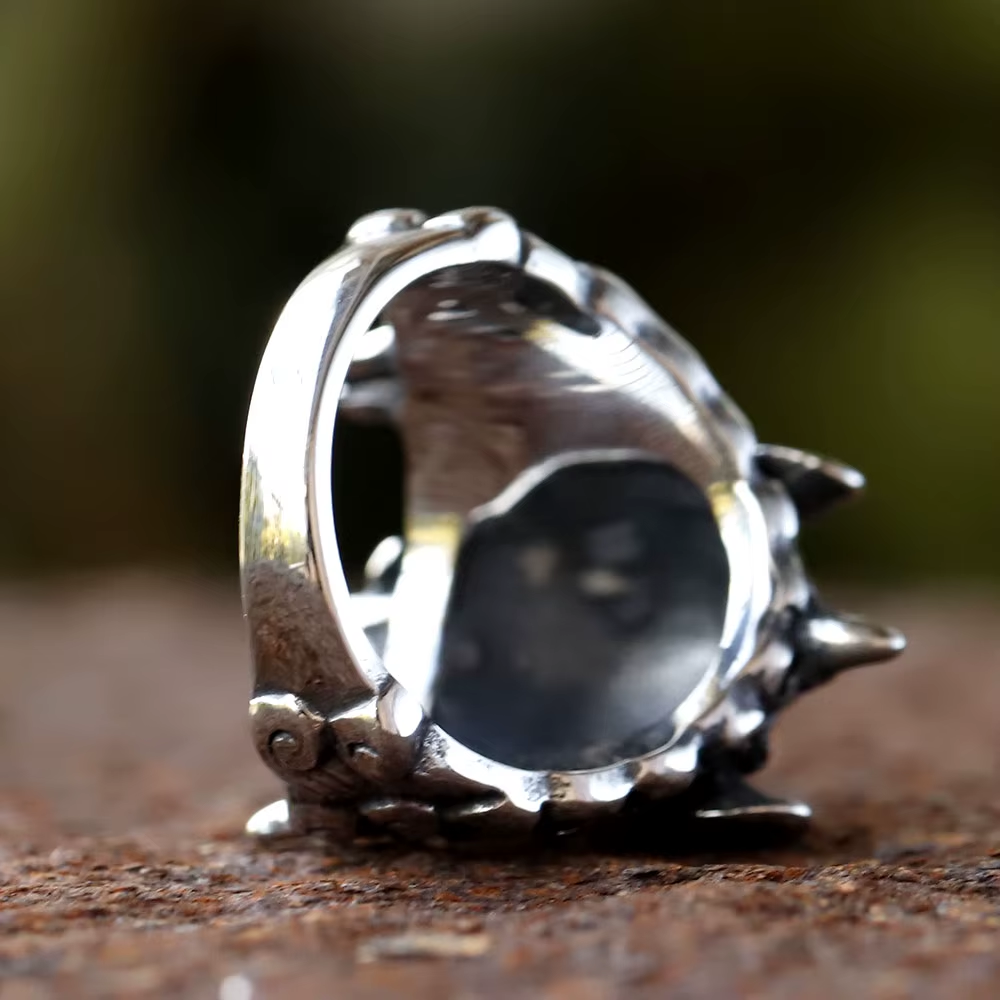Mythical Qilin Beast Head Stainless Steel Ring