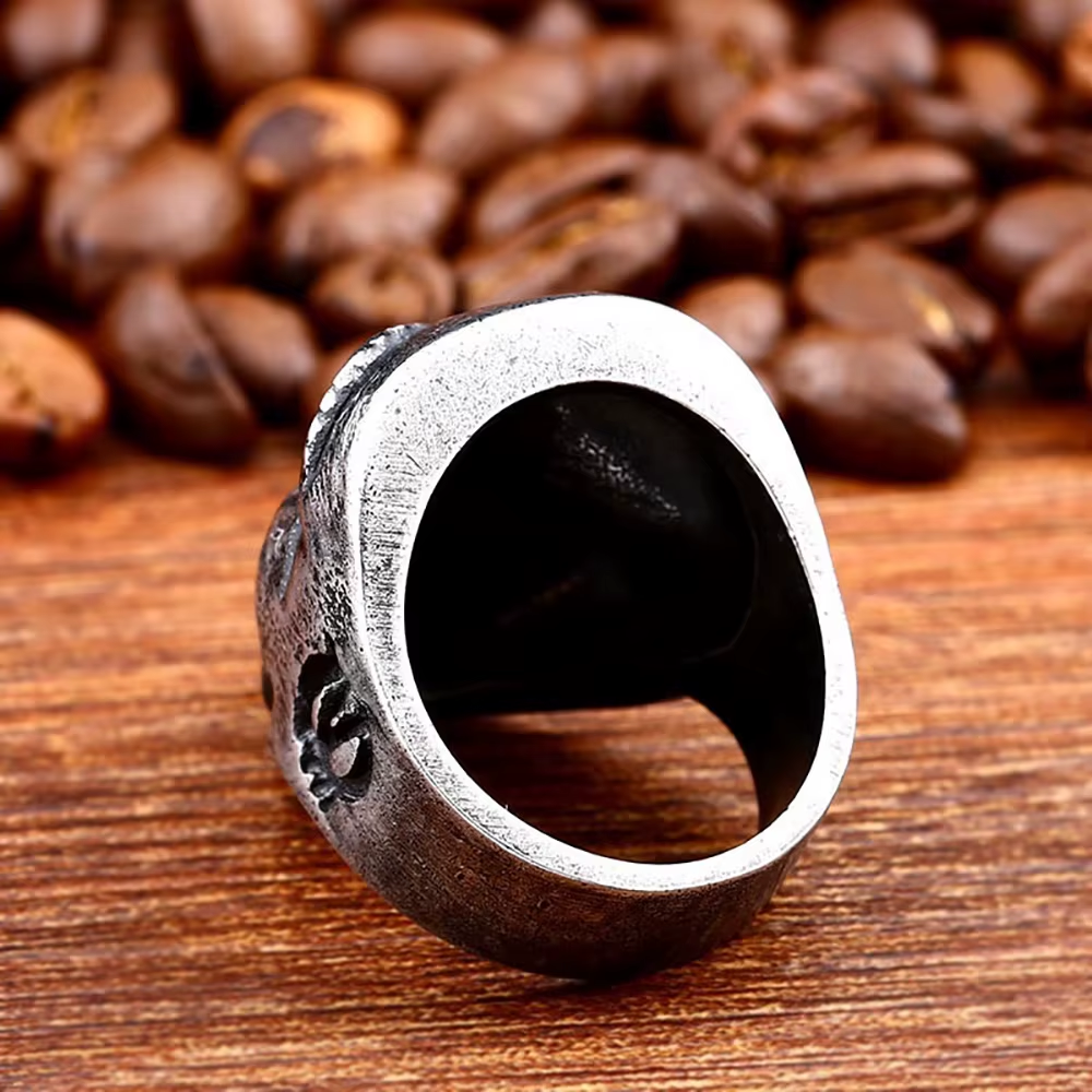 V for Vendetta Mask Stainless Steel Ring