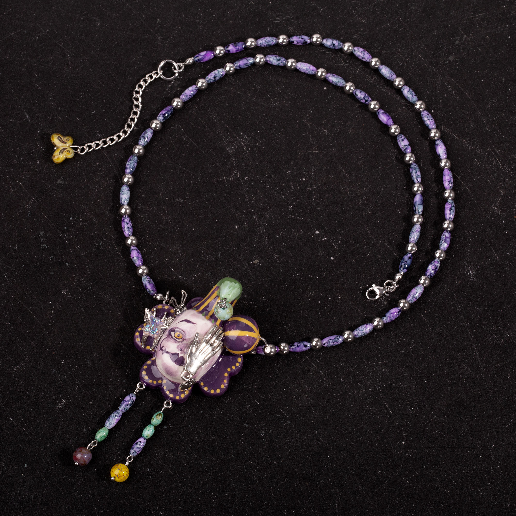 Dark Circus Clown Necklace