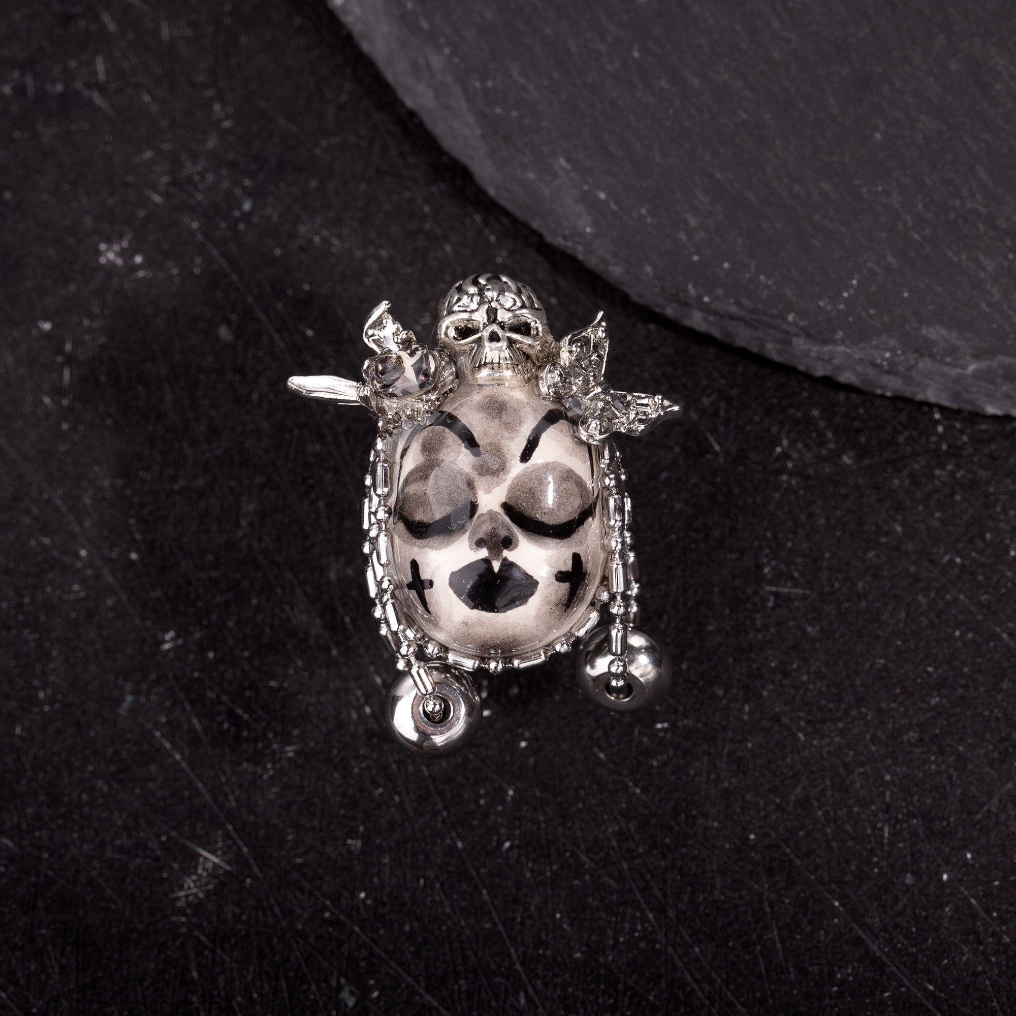 Skull Butterfly Bell Ring