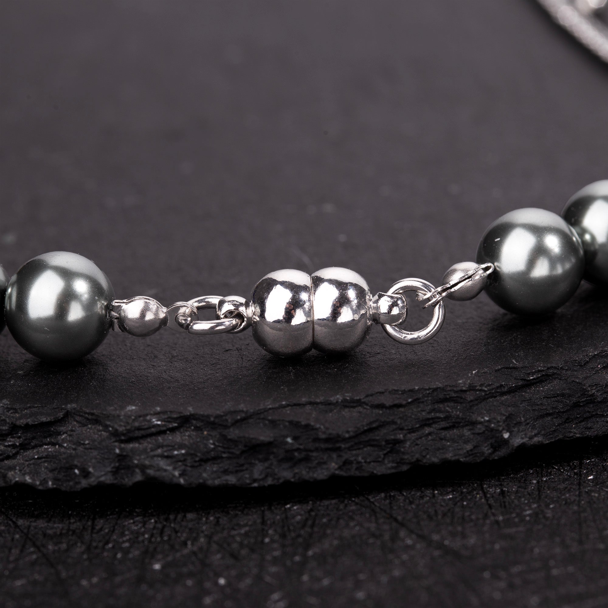 Black Spider Silver Wing Necklace