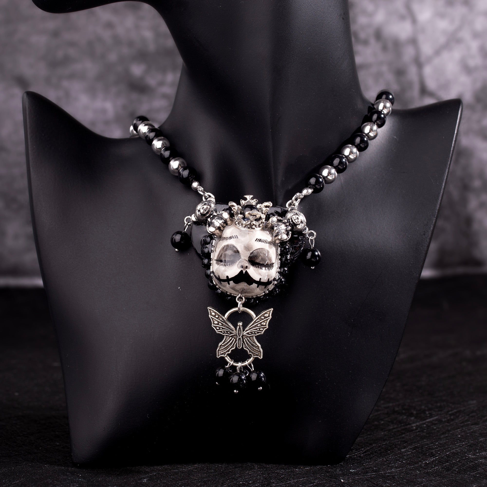 Butterfly Slumber Gothic Doll Necklace