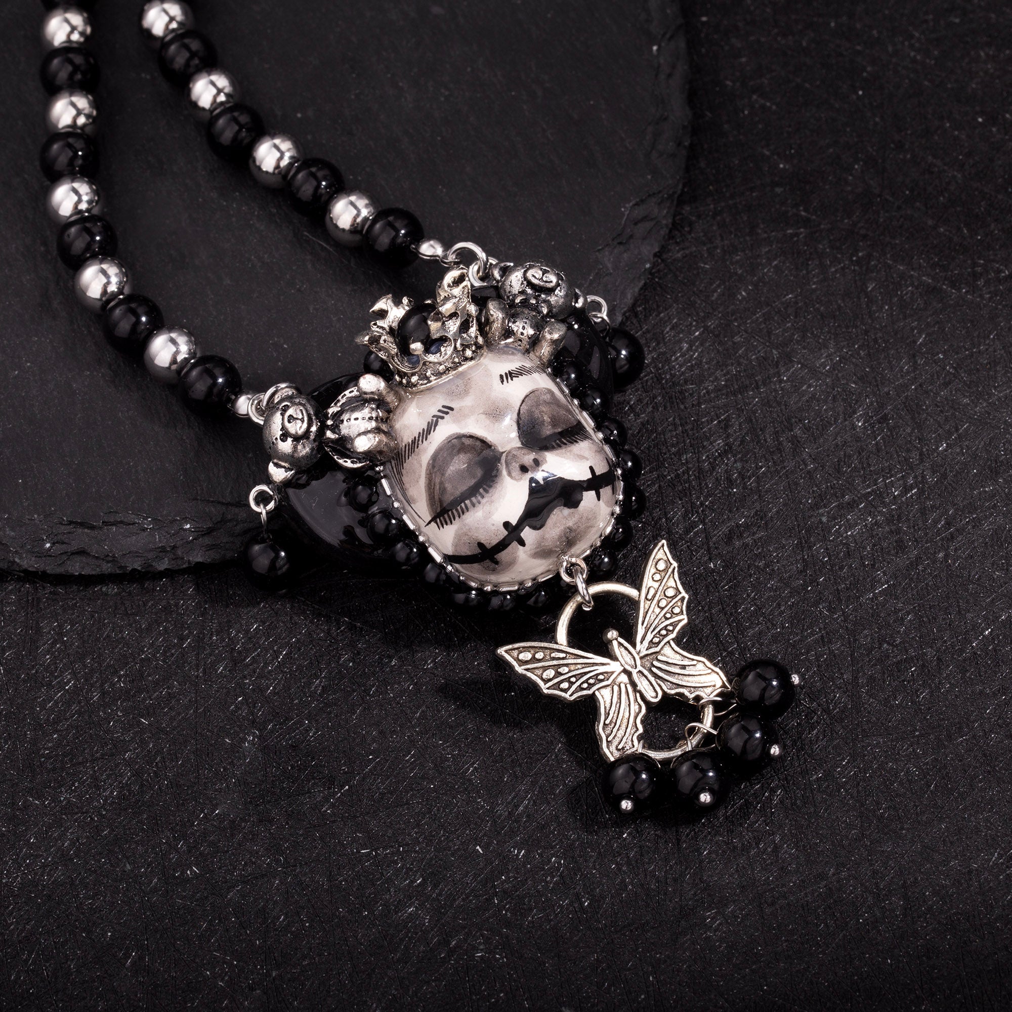 Butterfly Slumber Gothic Doll Necklace