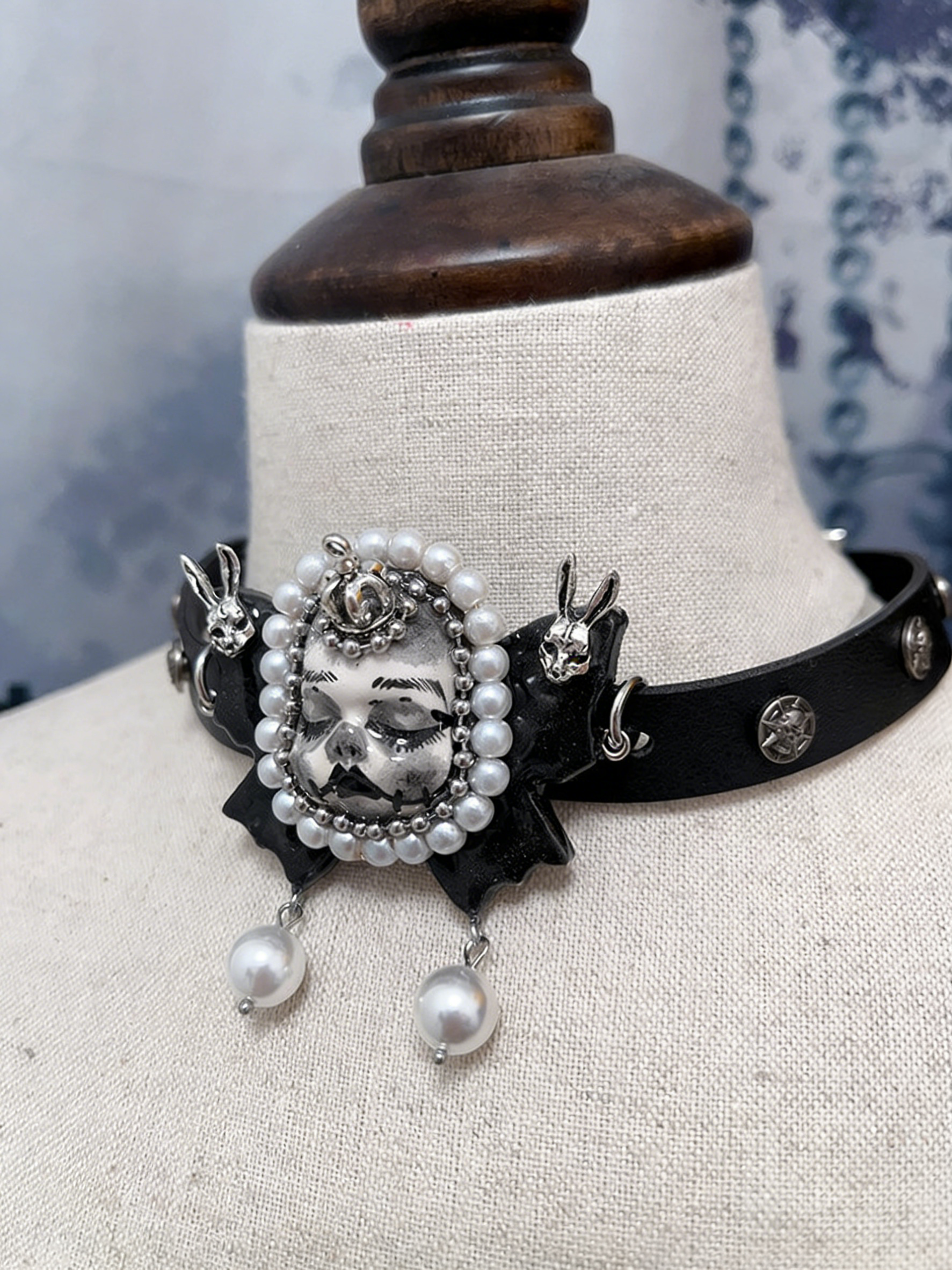 Dark Fairy Tale Doll Choker&Necklace