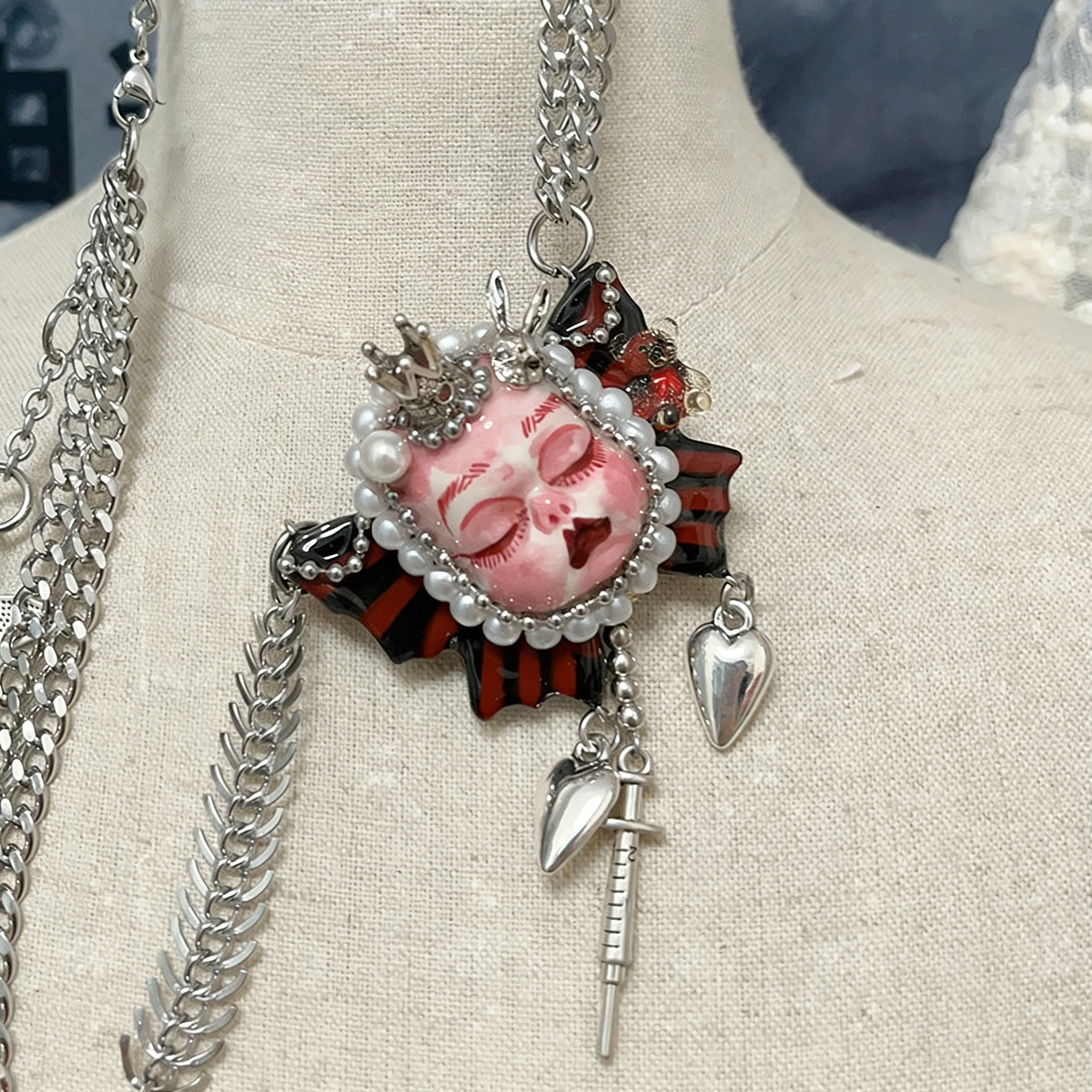 Handmade Dark Doll Necklace&Choker