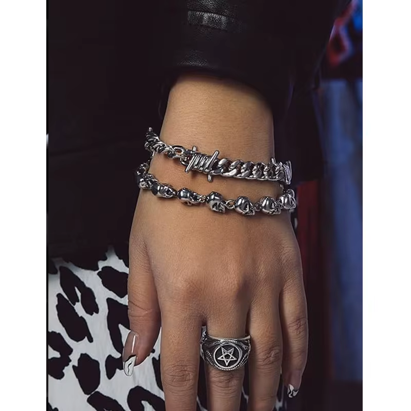 Barbed Wire Stainless Steel Bracelet