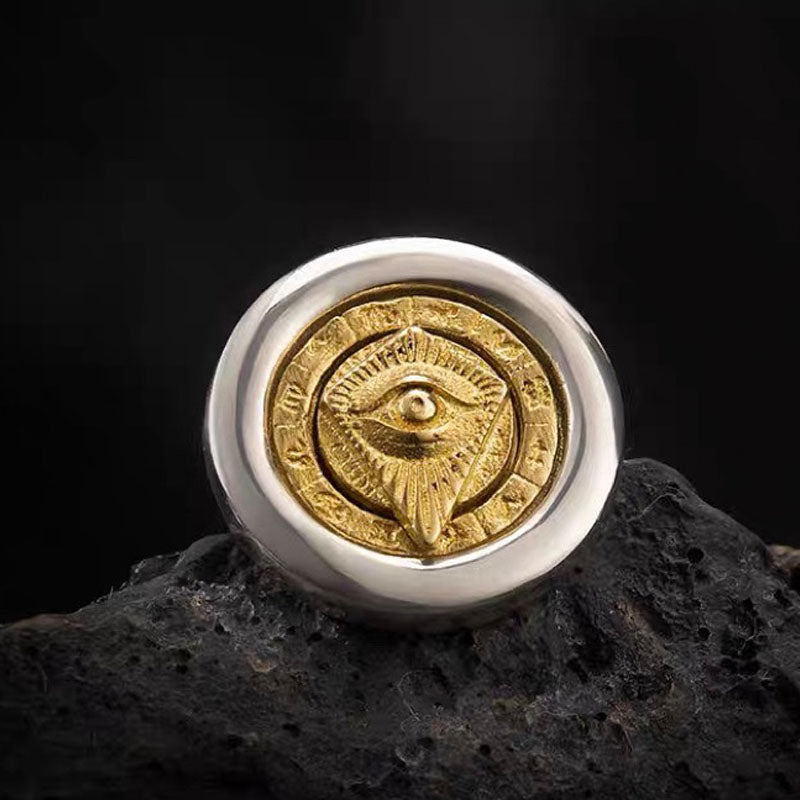 Gold Eye of Horus Stud Earrings