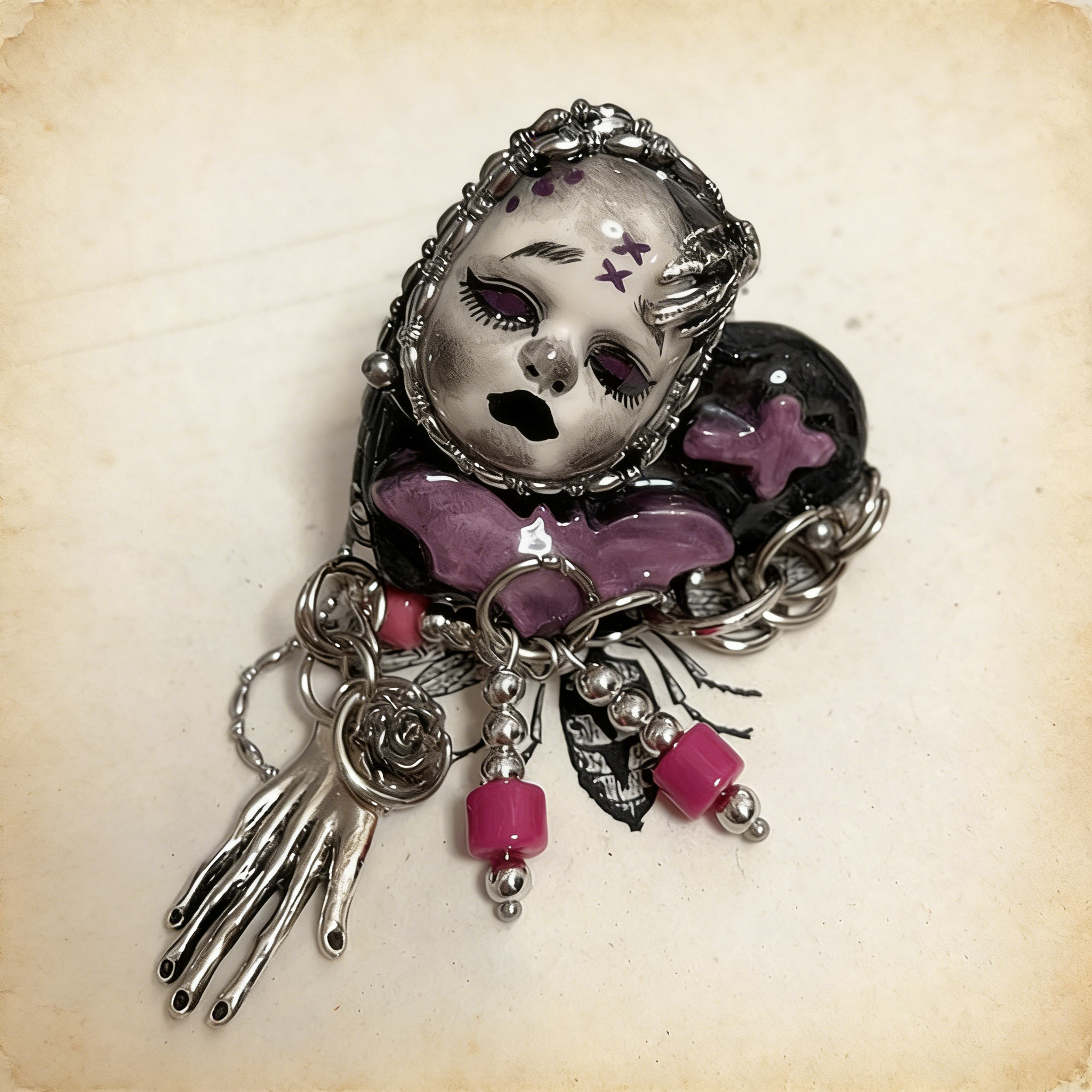 Spectral Hand Spiked Brooch/Ring