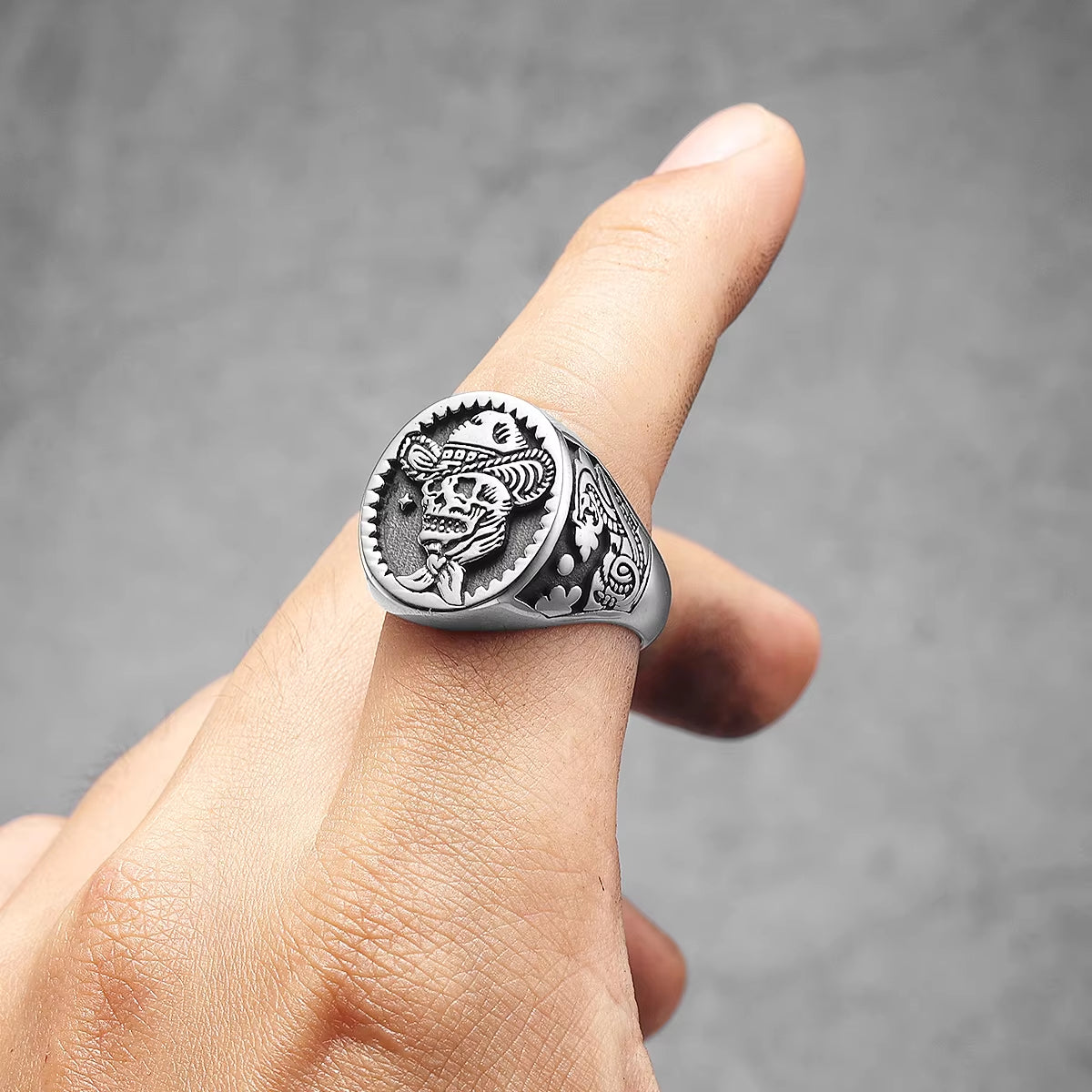 Texture Fiore Con Anello In Acciaio Inox Smaltato