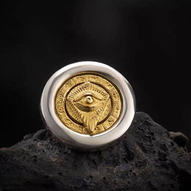 Gold Eye of Horus Stud Earrings