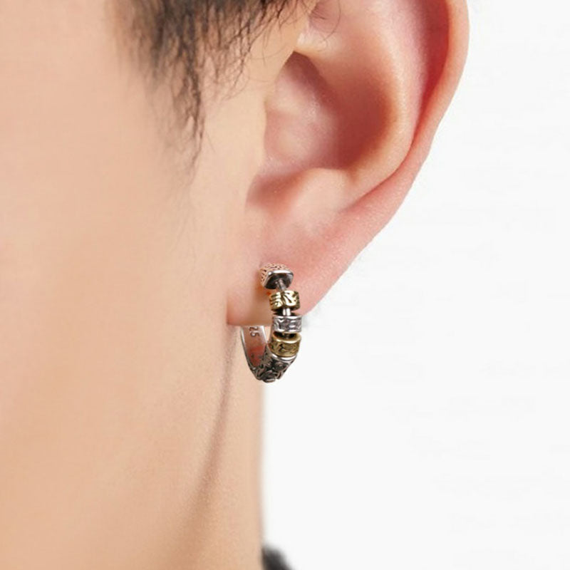 Two-Color Hoop Earrings