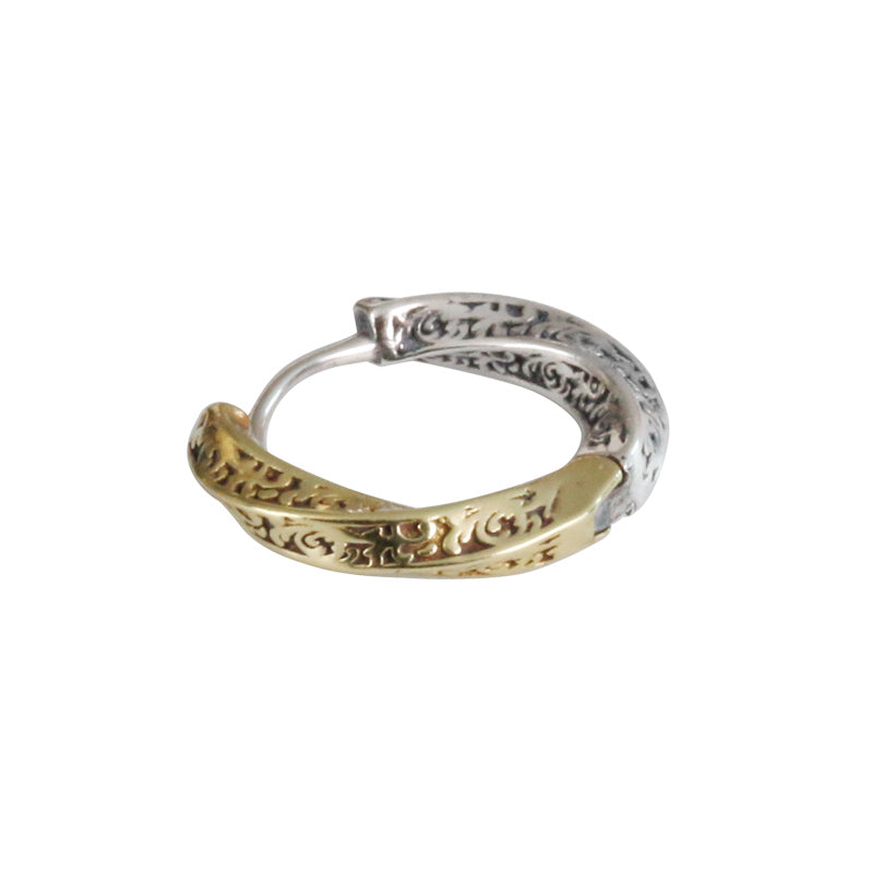 Moss Two-Color Hoop Earrings