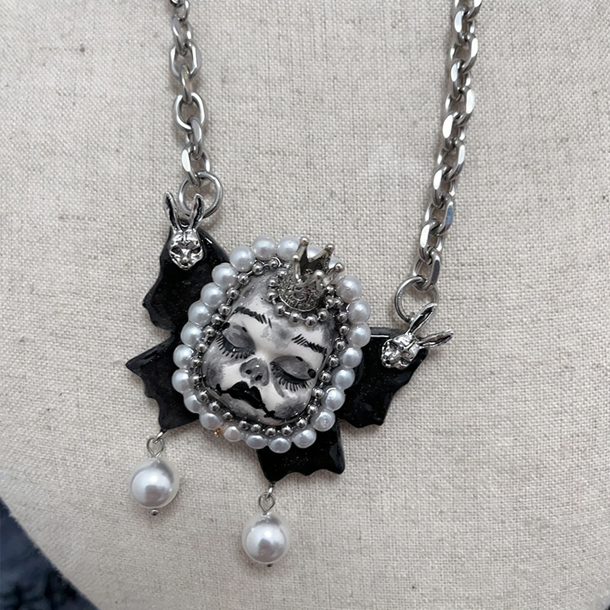Dark Fairy Tale Doll Choker&Necklace