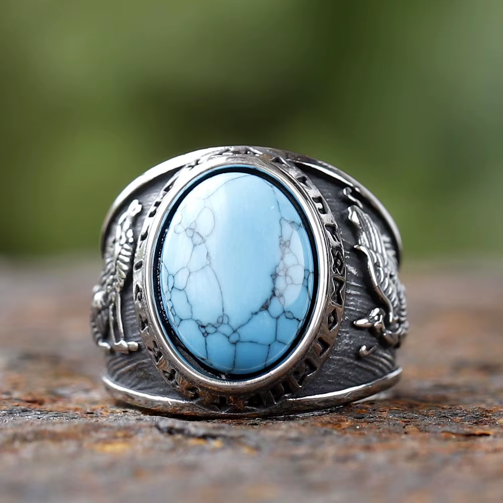 Blumenstruktur mit emailliertem Edelstahlring