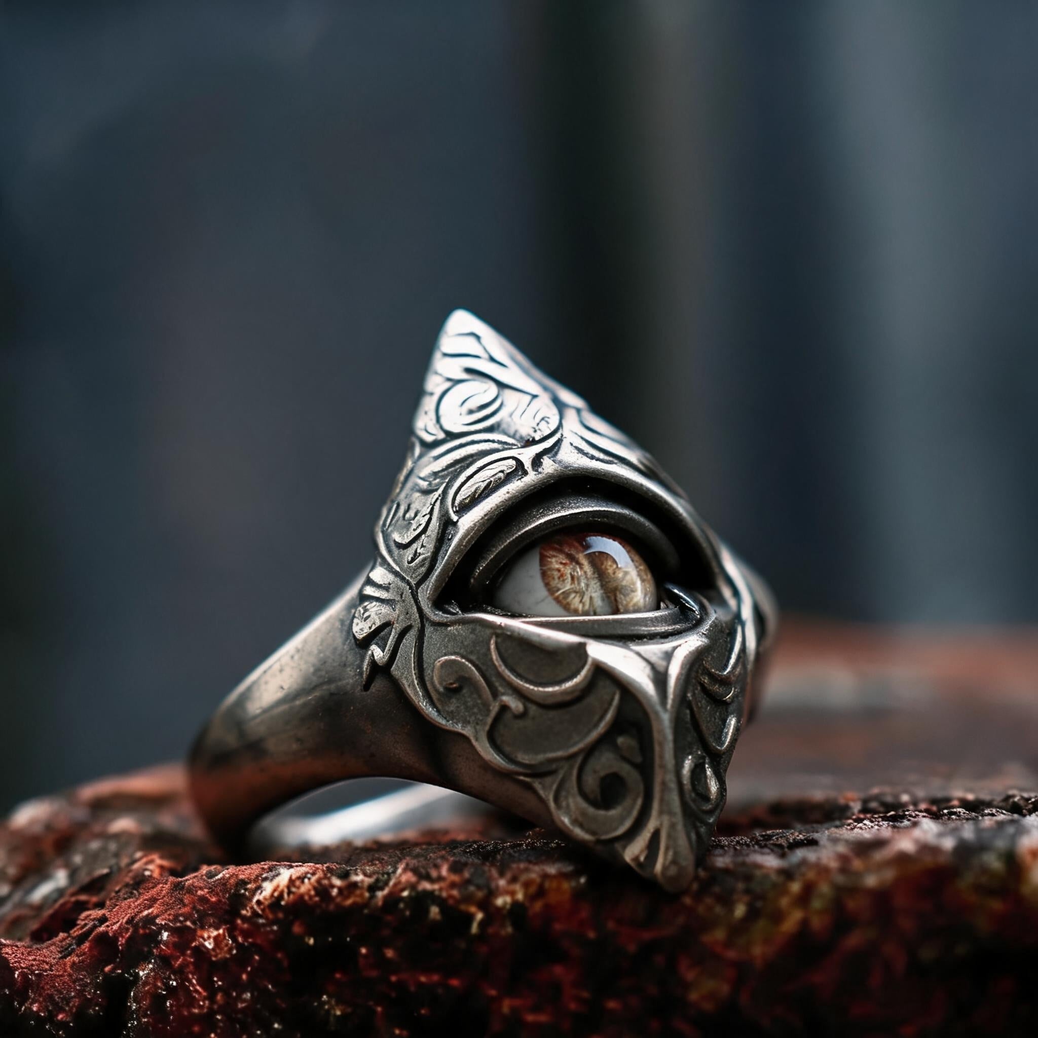 Blinking All Seeing Eye Ring