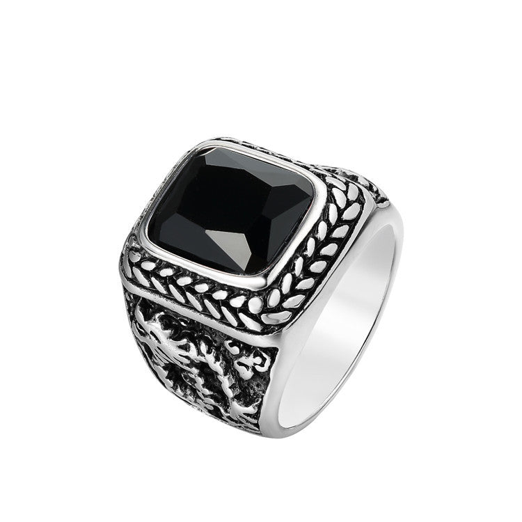 Anello in acciaio inossidabile a forma di corpo 3D