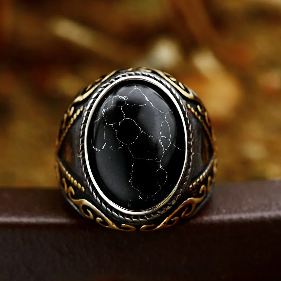 Anello in acciaio inossidabile a forma di corpo 3D