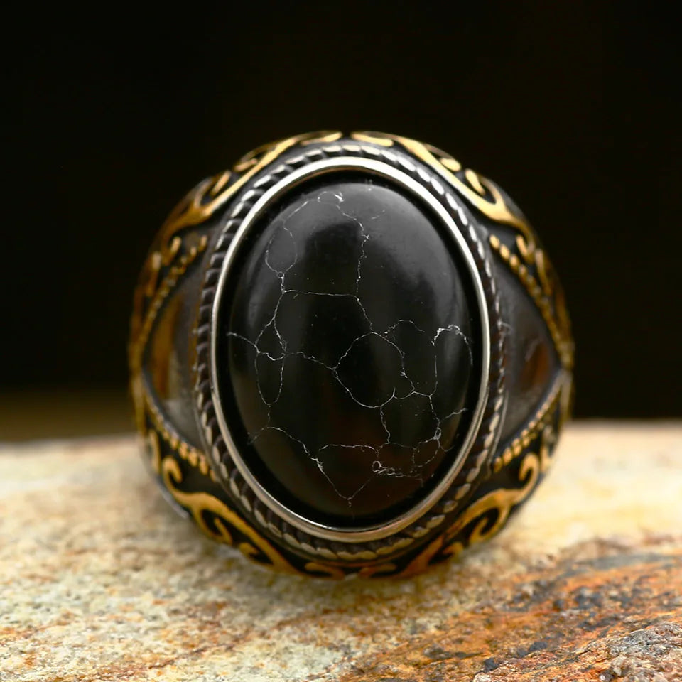 Anello in acciaio inossidabile a forma di corpo 3D