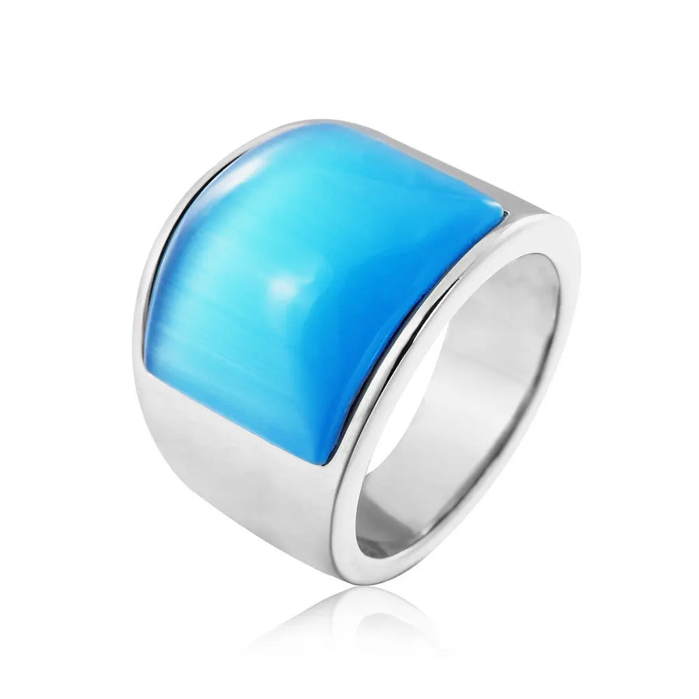 Aurora Stainless Steel Ring - Vrafi Jewelry
