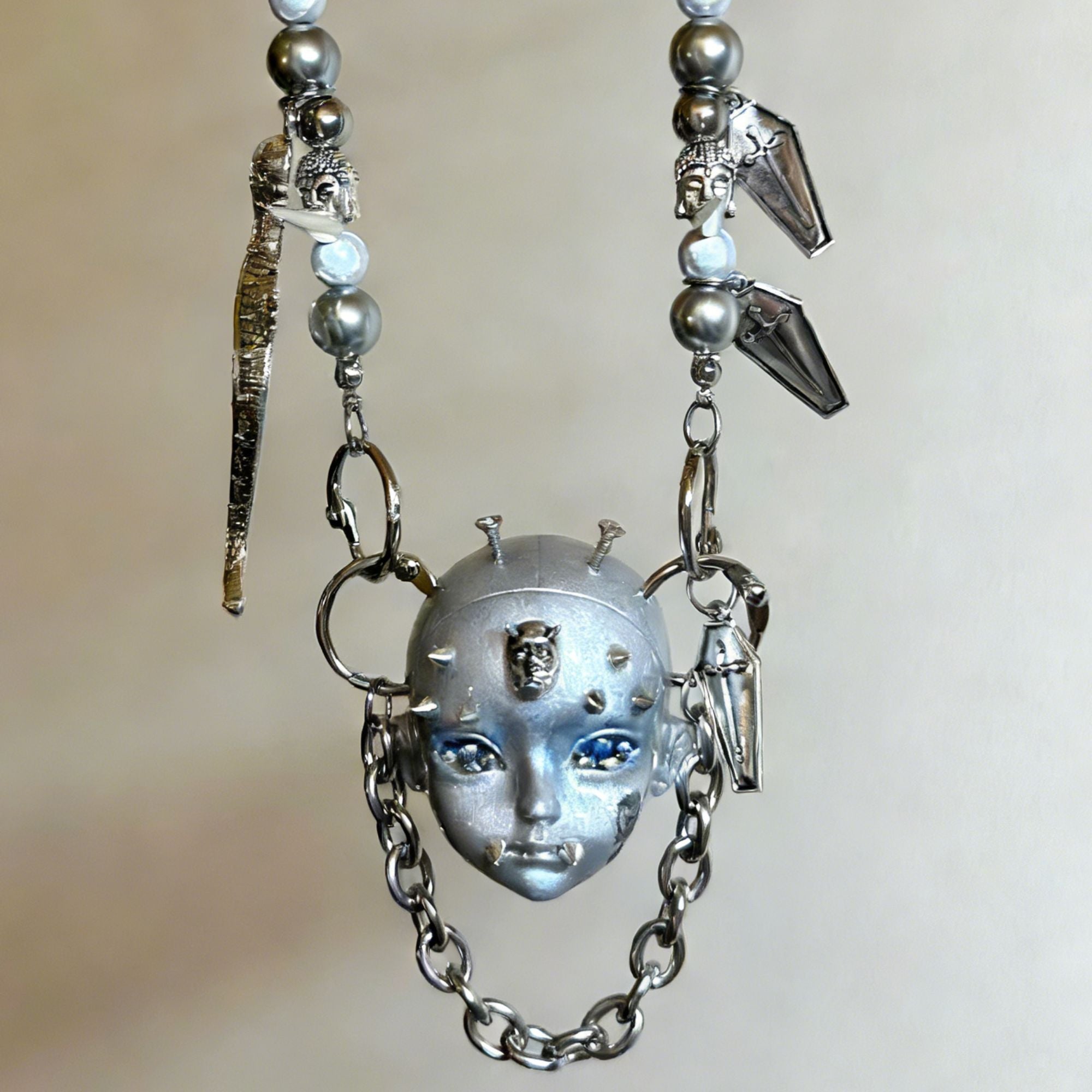 Punk Mechanical Snake-Shaped Necklace
