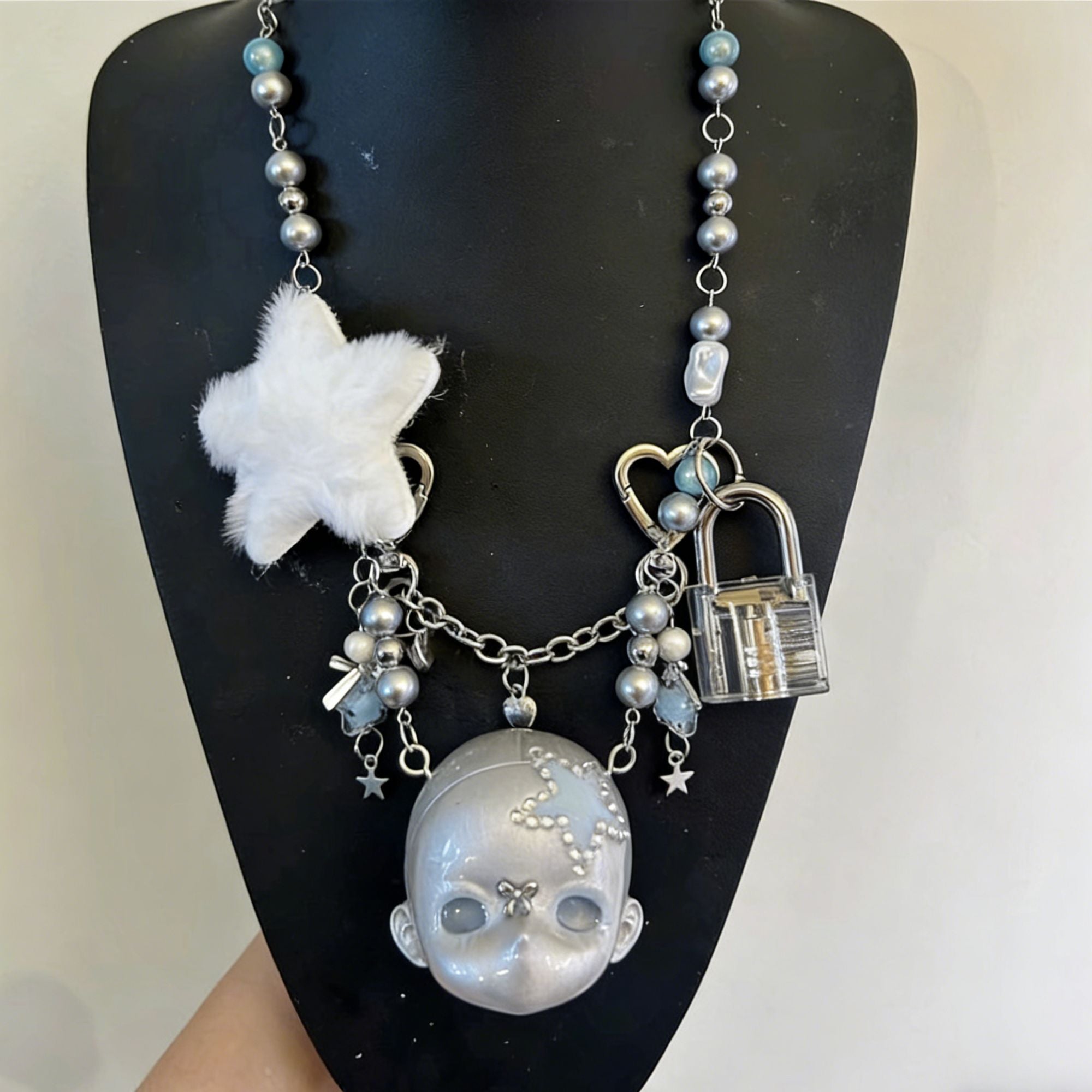 Y2k Dream Baby Head Necklace