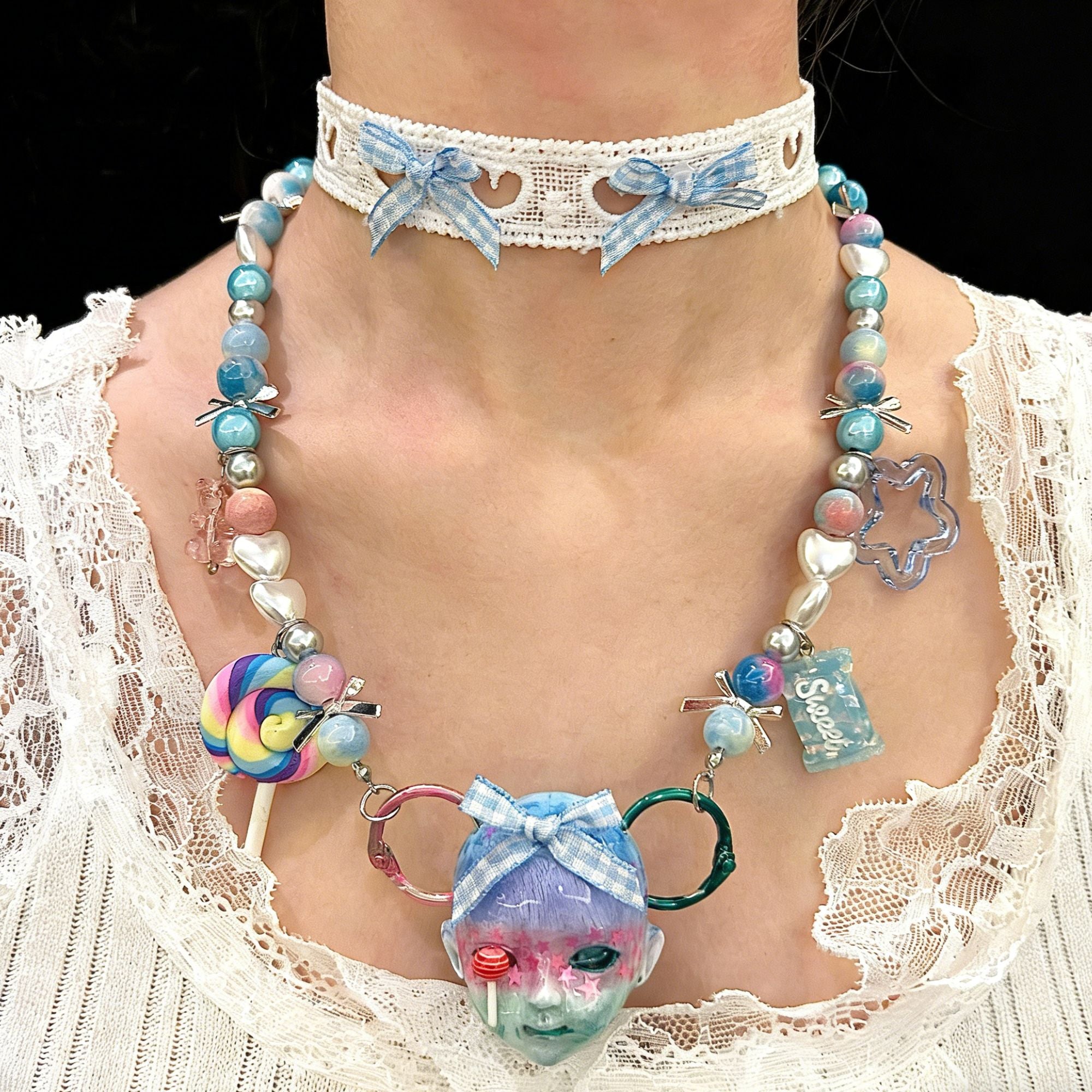 Lolita Dreamy and Sweet Baby Head Necklace