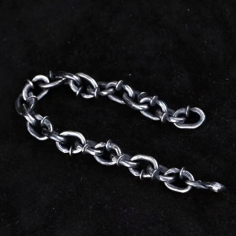 Bending Nails Heavy Sterling Silver Bracelet VRAFI