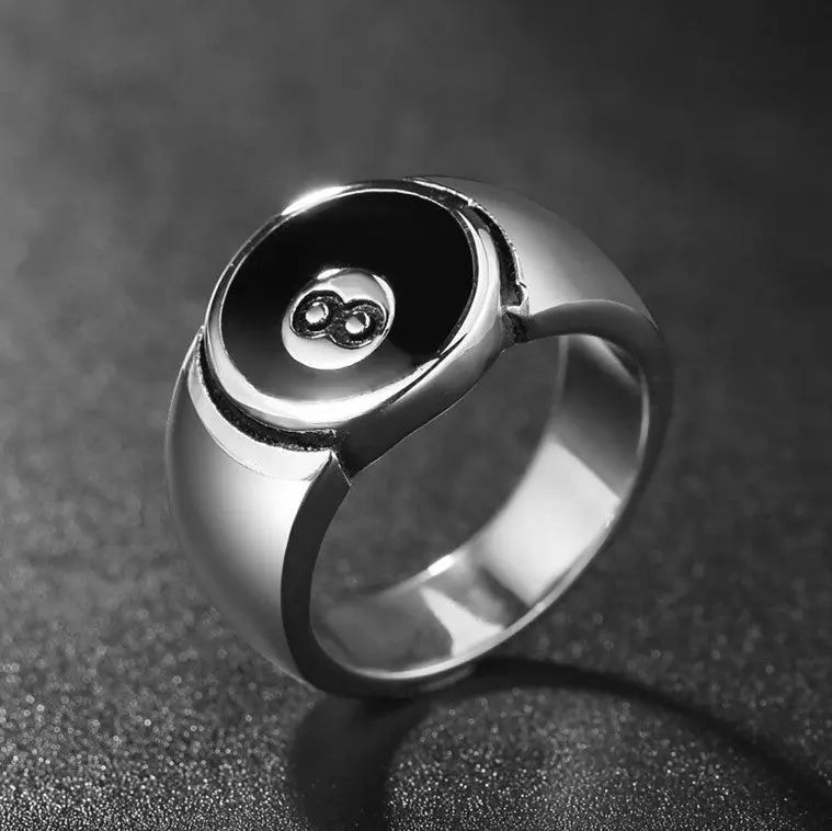 Billiard No. 8 Stainless Steel Ring VRAFI