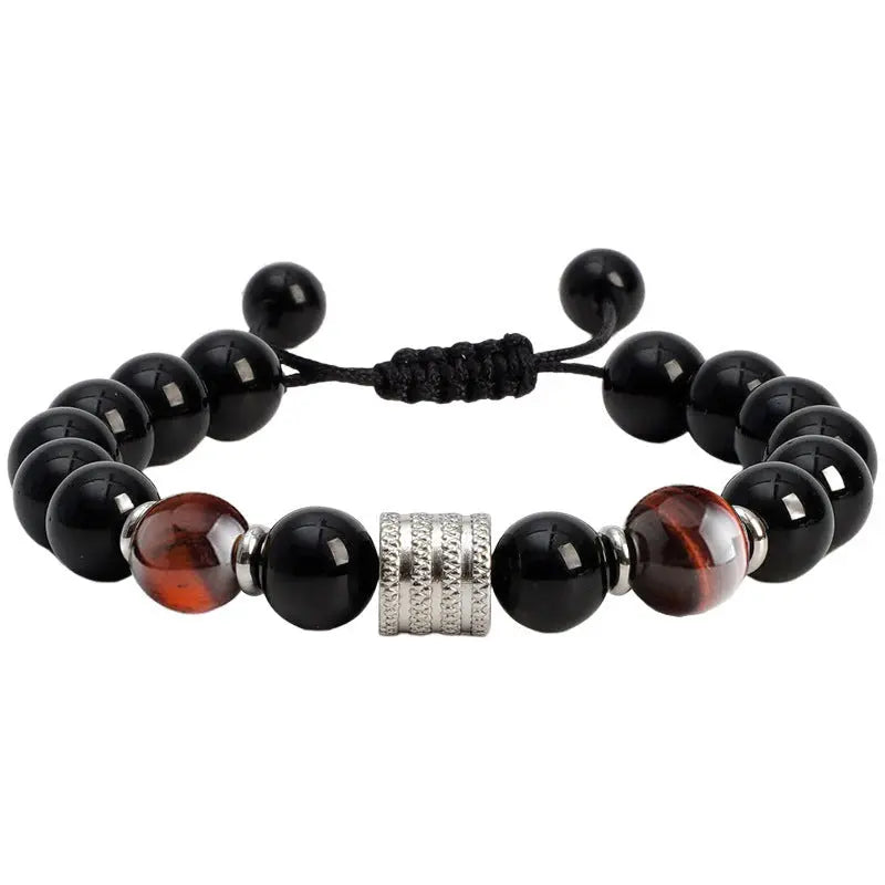 Black Magnet Braided Bracelet Vrafi Jewelry